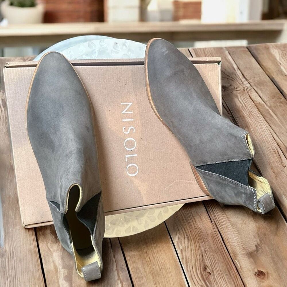 NISOLO Anthropologie $228 Chelsea Boots Women’s 11 Leather Ankle NEW Sustainable - Picture 8 of 13